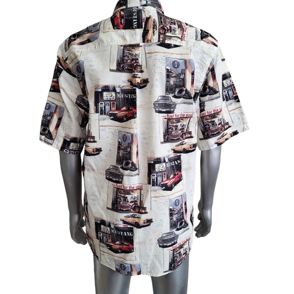 175. Joe Marlin Retro Mustang Button Down Shirt - Size XL - Picture 4 of 5